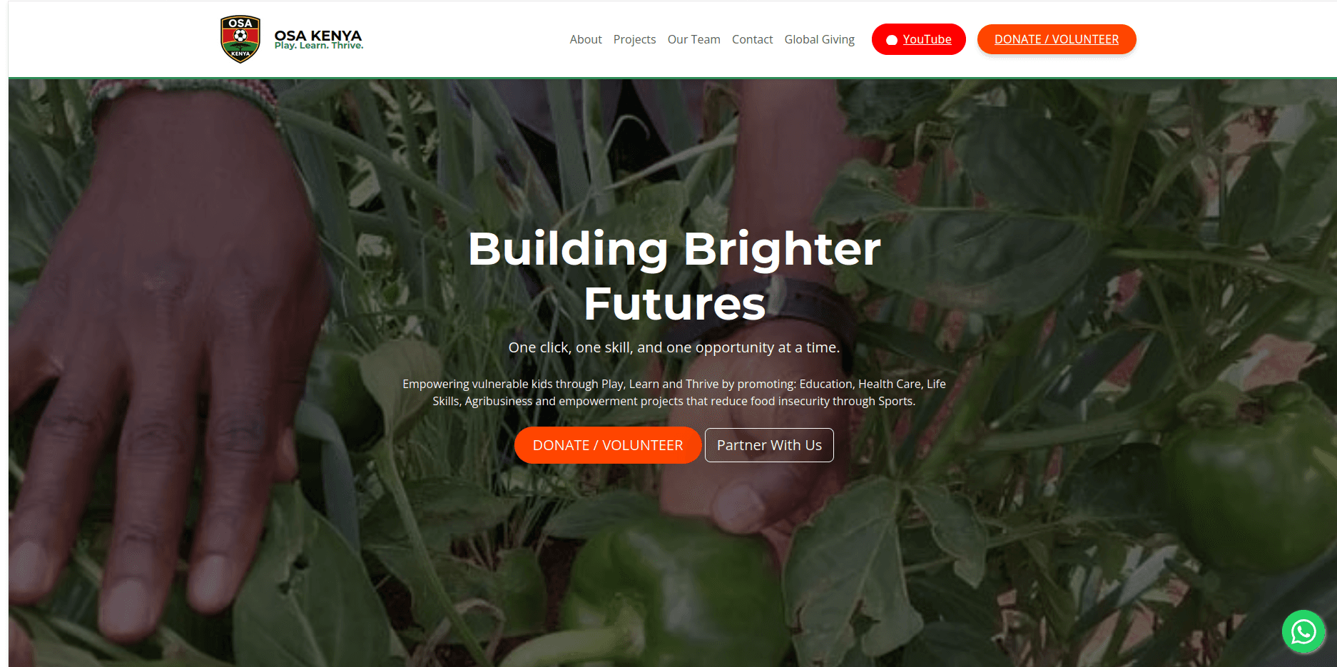 Screenshot of OSA Kenya Foundation